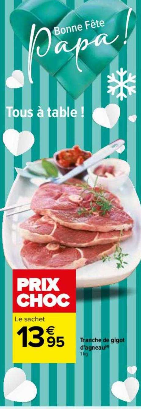 tranche de gigot d'agneau