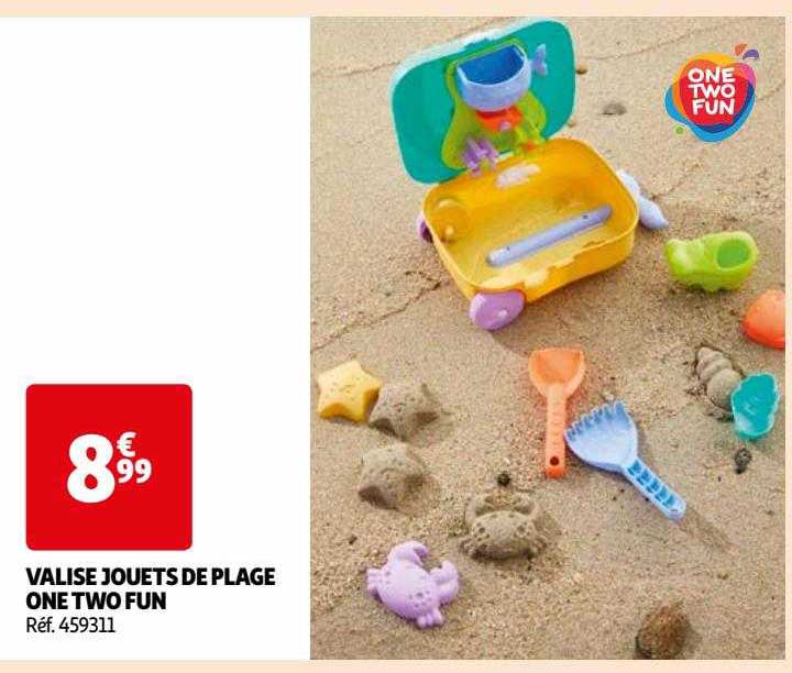 valise jouets de plage one two fun