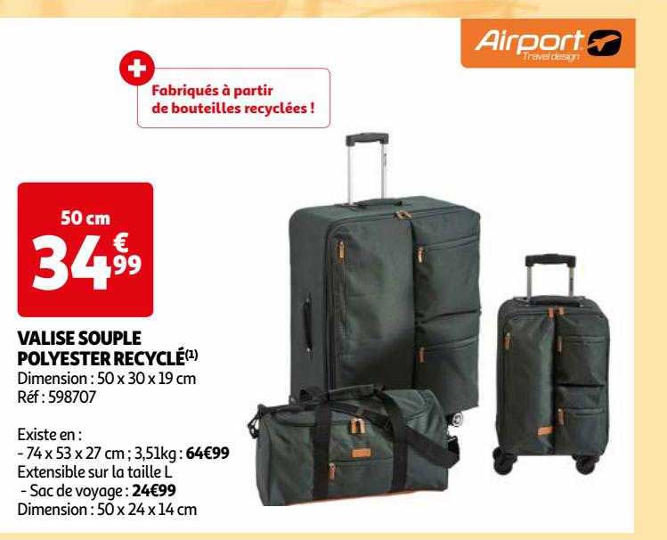 valise souple polyester recyclé airport