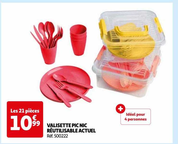 valisette pic nic réutilisable actuel