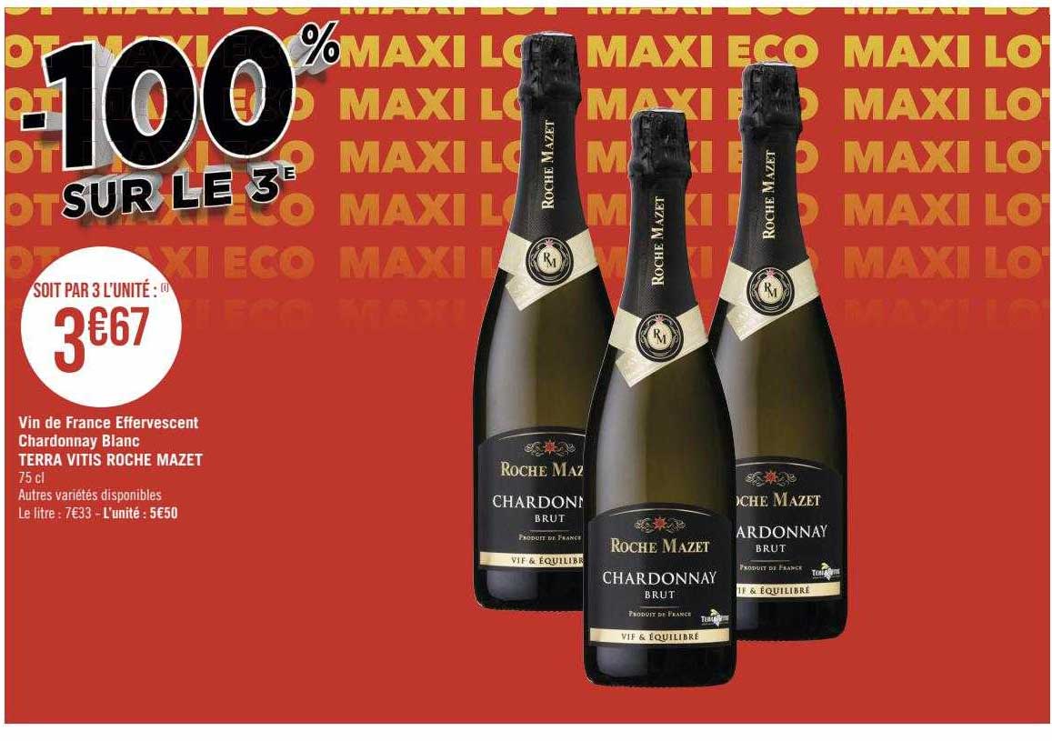 vin de france effervescent chardonnay blanc terra vitis roche mazet