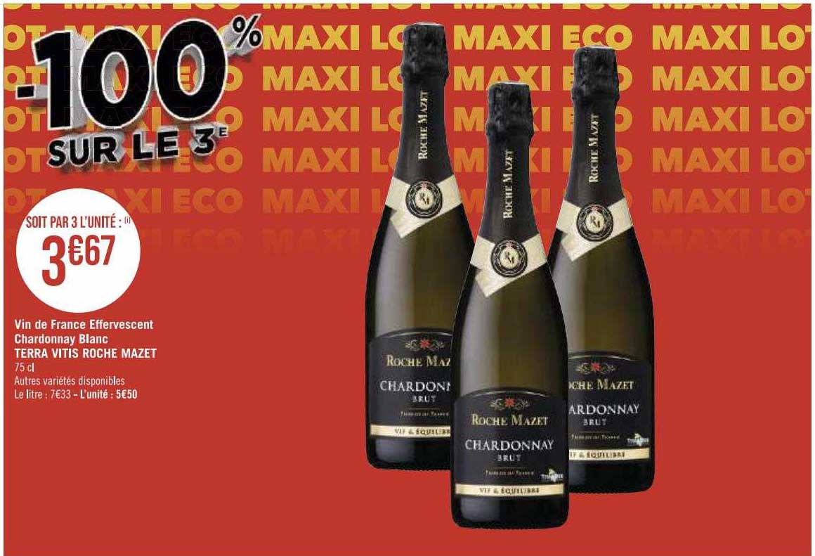 vin de france effervescent chardonnay blanc terra vitis roche mazet