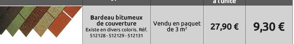 Bardeau Bitumeux De Couverture