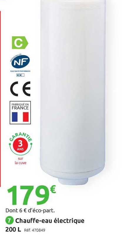 chauffe eau électrique 200 l