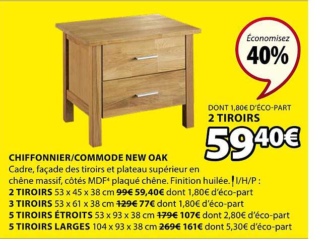 chiffonnier commode new oak