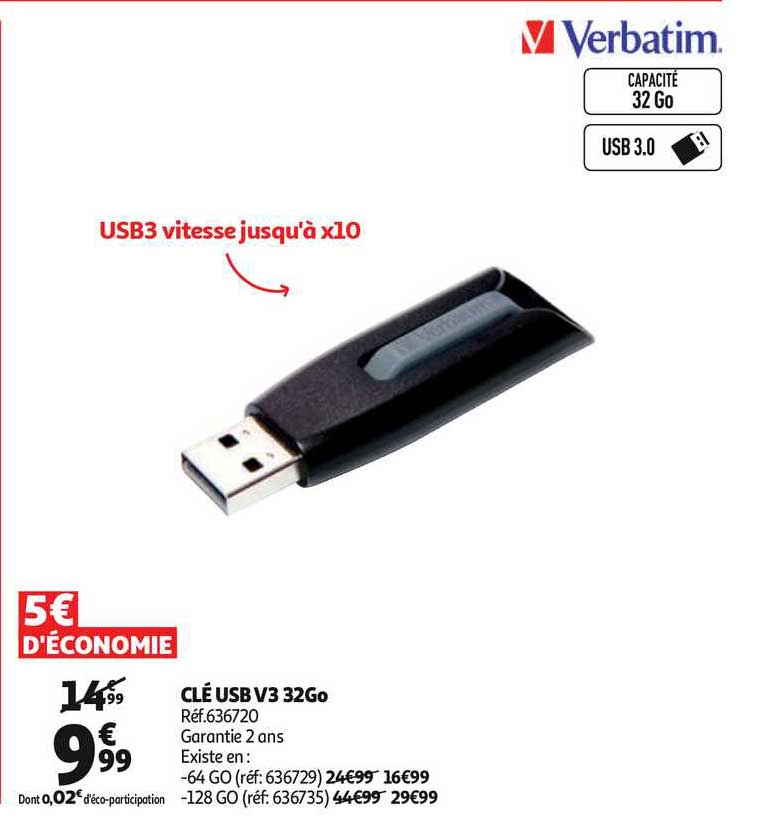 clé usb v3 32go verbatim