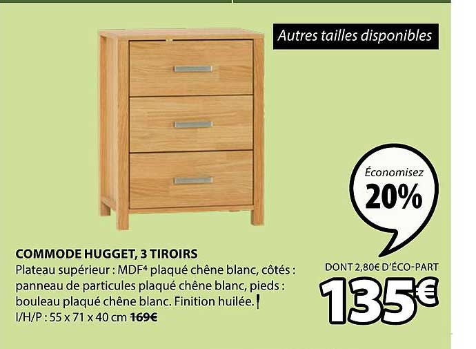 Commode Hugget 3 Tiroirs