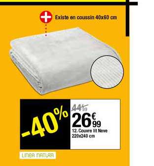 couvre lit neve 220x240 cm linea natura