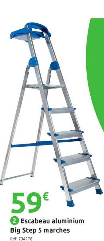 escabeau aluminium big step 5 marches