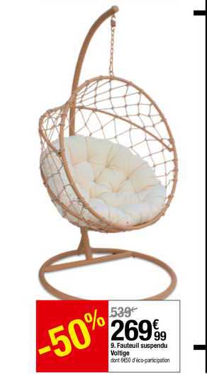 fauteuil suspendu voltige