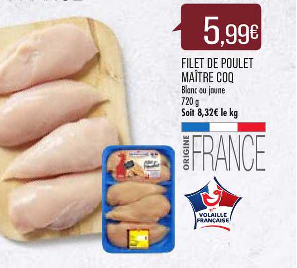 filet de poulet maître coq