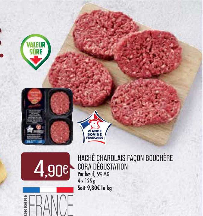 haché charolais façon bouchère cora dégustation
