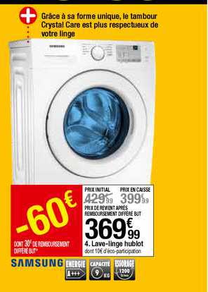 lave linge hublot smasung