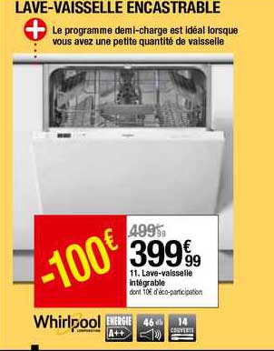 lave vaisselle intégrable