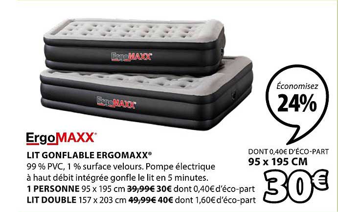lit gonflable ergomaxx