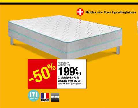 matelas le petit costaud 140x190 cm