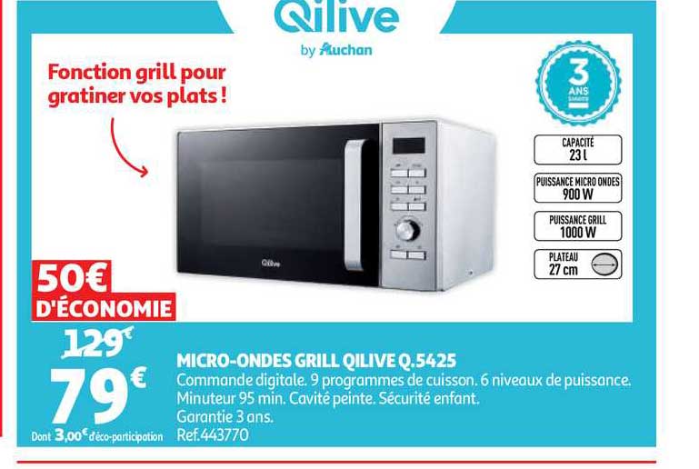 micro onde grille qilive q.5425