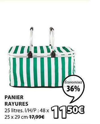 panier rayures