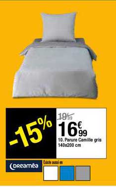 parure camille gris 140x200 cm dreaméa