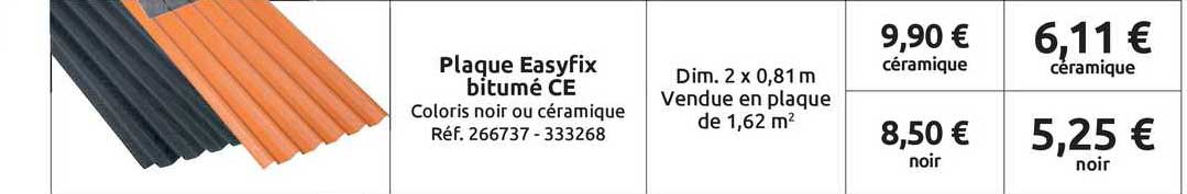 plaque easyfix bitumé ce