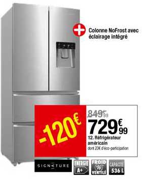 Réfrigérateur Américain Signature