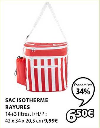 sac isotherme rayures