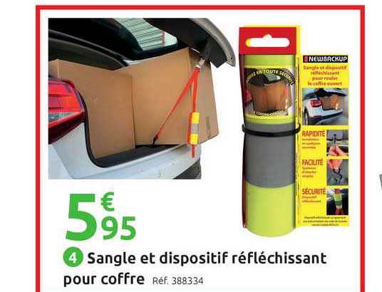 sangle et dispositif réfléchissant pour coffre
