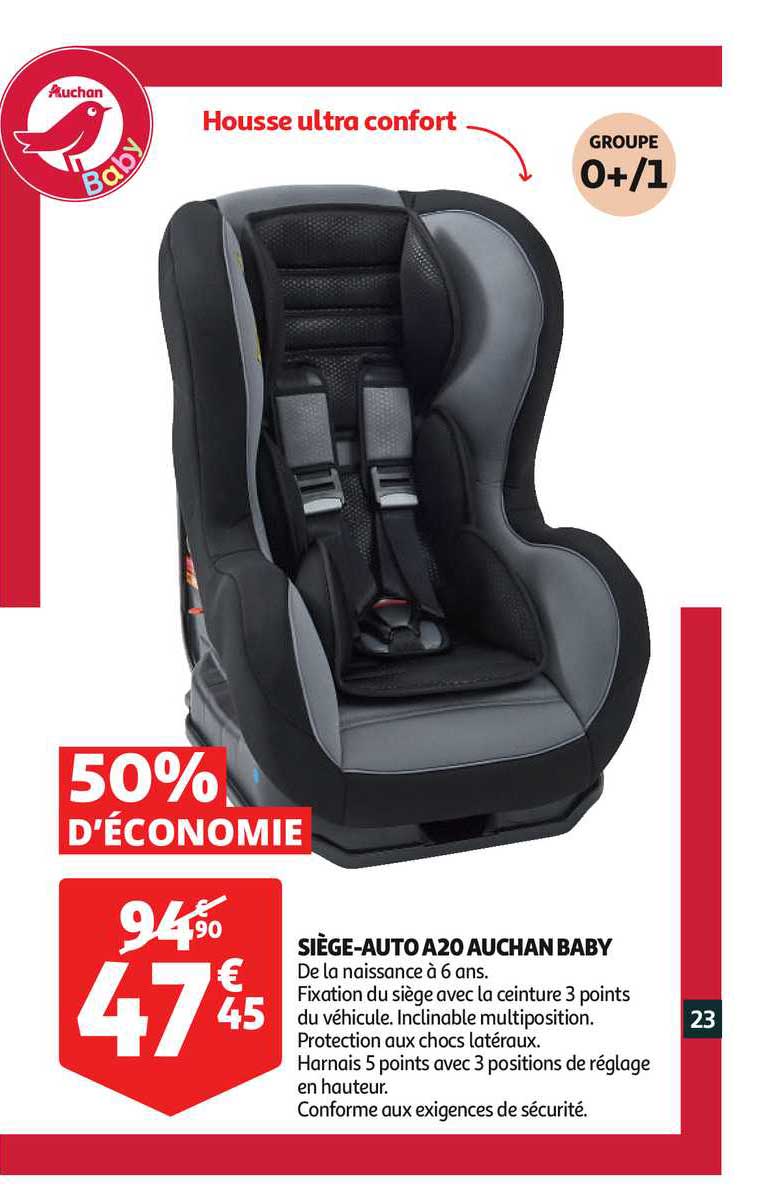 siège auto a20 auchan baby