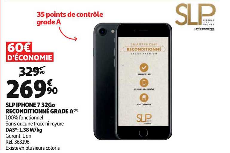 slp iphone 7 32 go reconditionné grade a