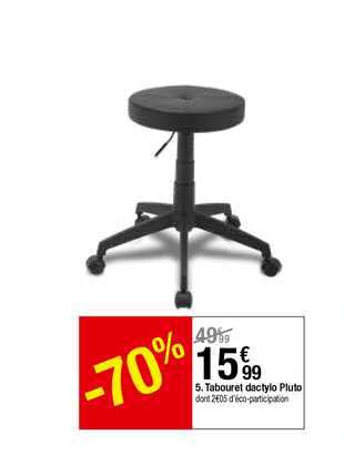 Tabouret Dactylo Pluto