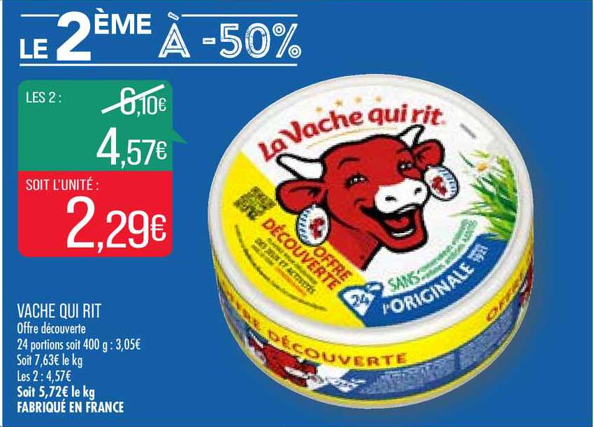 vache qui rit le 2ème à -50%