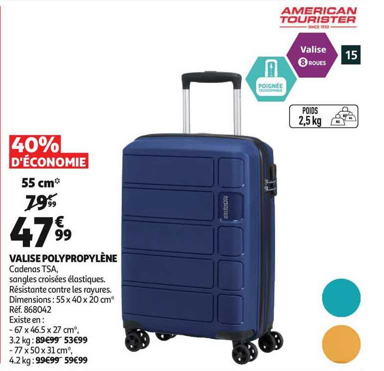 valise polypropylène american tourister