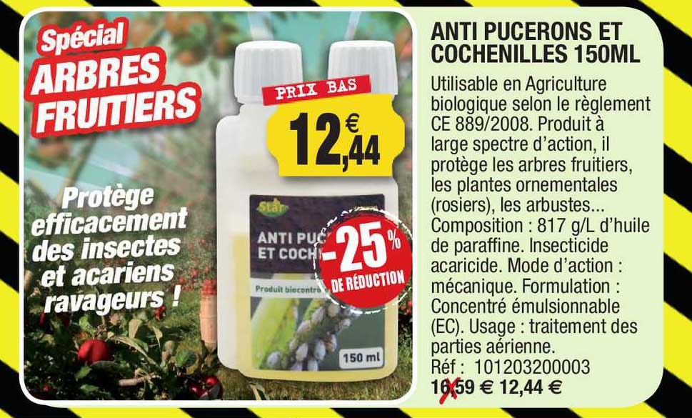 anti pucerons et cochenilles 150 ml