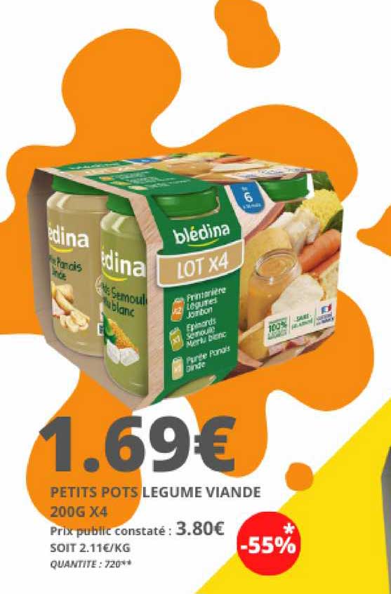 petits pots légume viande 200g x 4