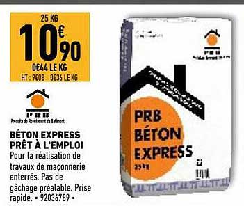 béton express prêt à l'emploi