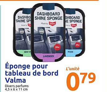 éponge pour tableau de bord valma