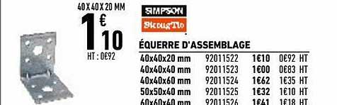 équerre d'assemblage