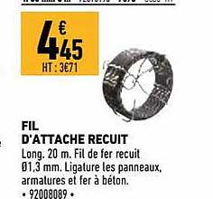 fil d'attache recuit