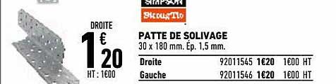 patte de solivage