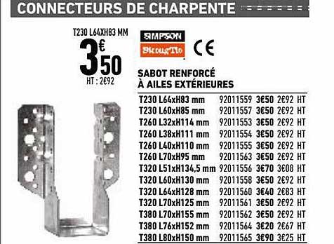 sabot renforcé à ailes extérieures