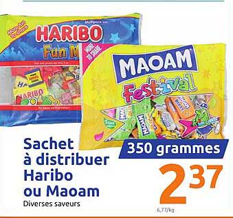 sachet à distribuer haribo ou maoam