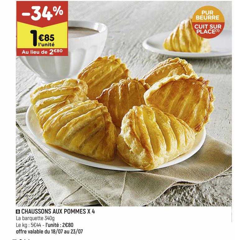 Chaussons Aux Pommes X 4