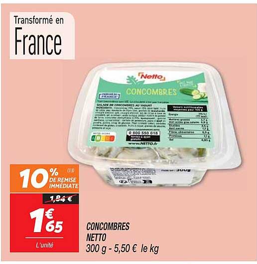 Concombres Netto