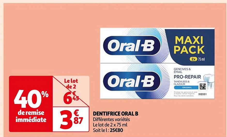 dentifrice oral b