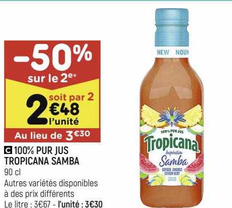 100% Pur Jus Tropicana Samba