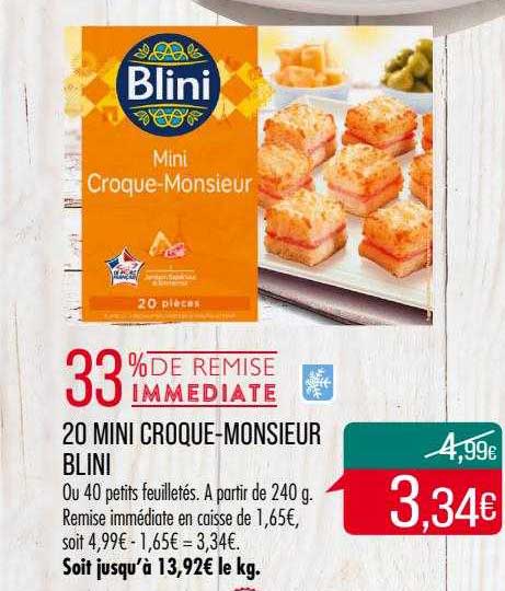 20 mini croque-monsieur blini