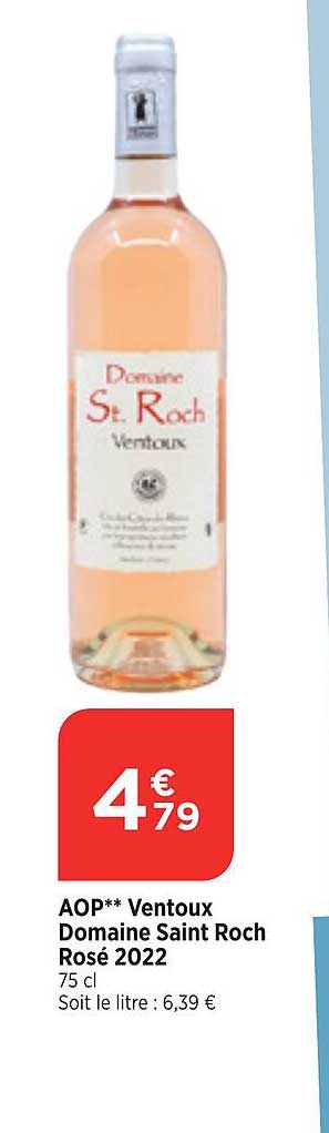 aop ventoux domaine saint roch rosé 2022