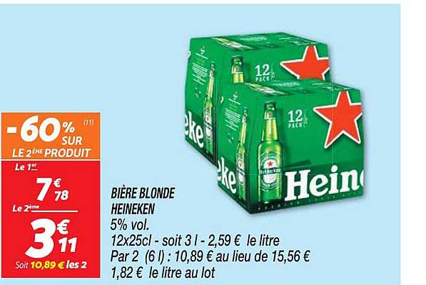 Bière Blonde Heineken