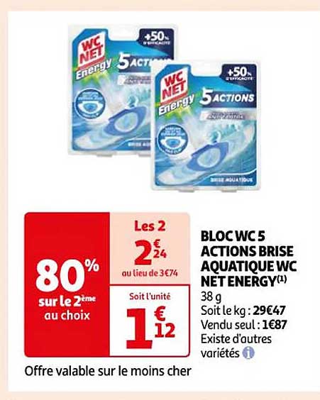Bloc Wc 5 Actions Brise Aquatique Wc Net Energy