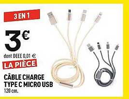 câble charge type c micro usb